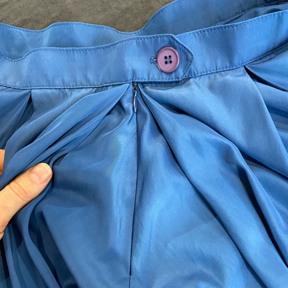 Blue, pleated, skater skirt - Picture 5 of 6